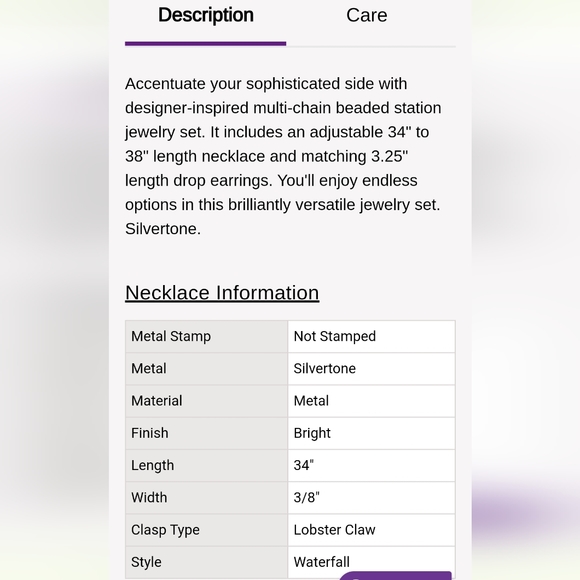 Mulit-Chain Waterfall Necklace & Drop Earring Set Gold-tone - Picture 8 of 10